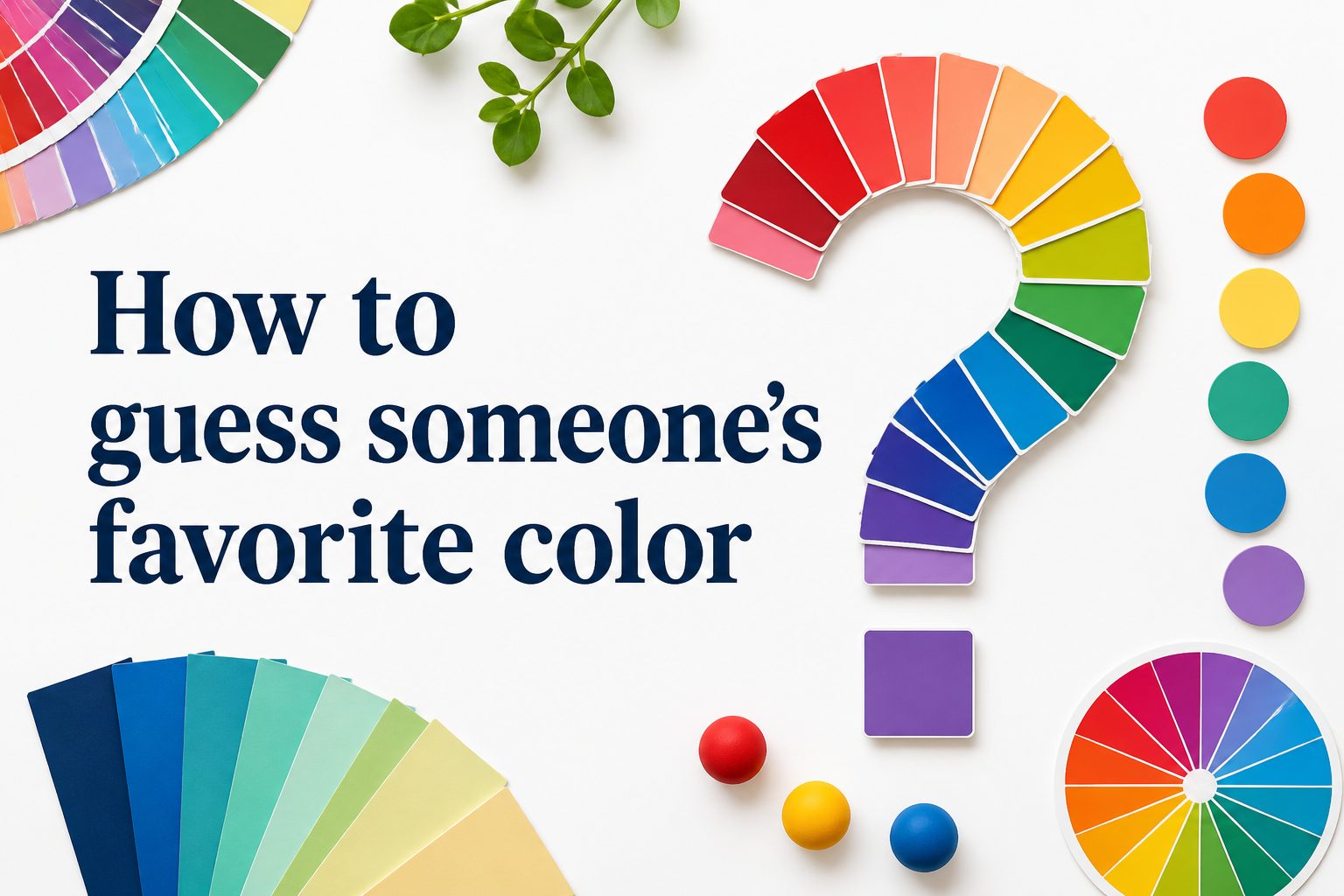 Person choosing a favorite color from bright paint swatches